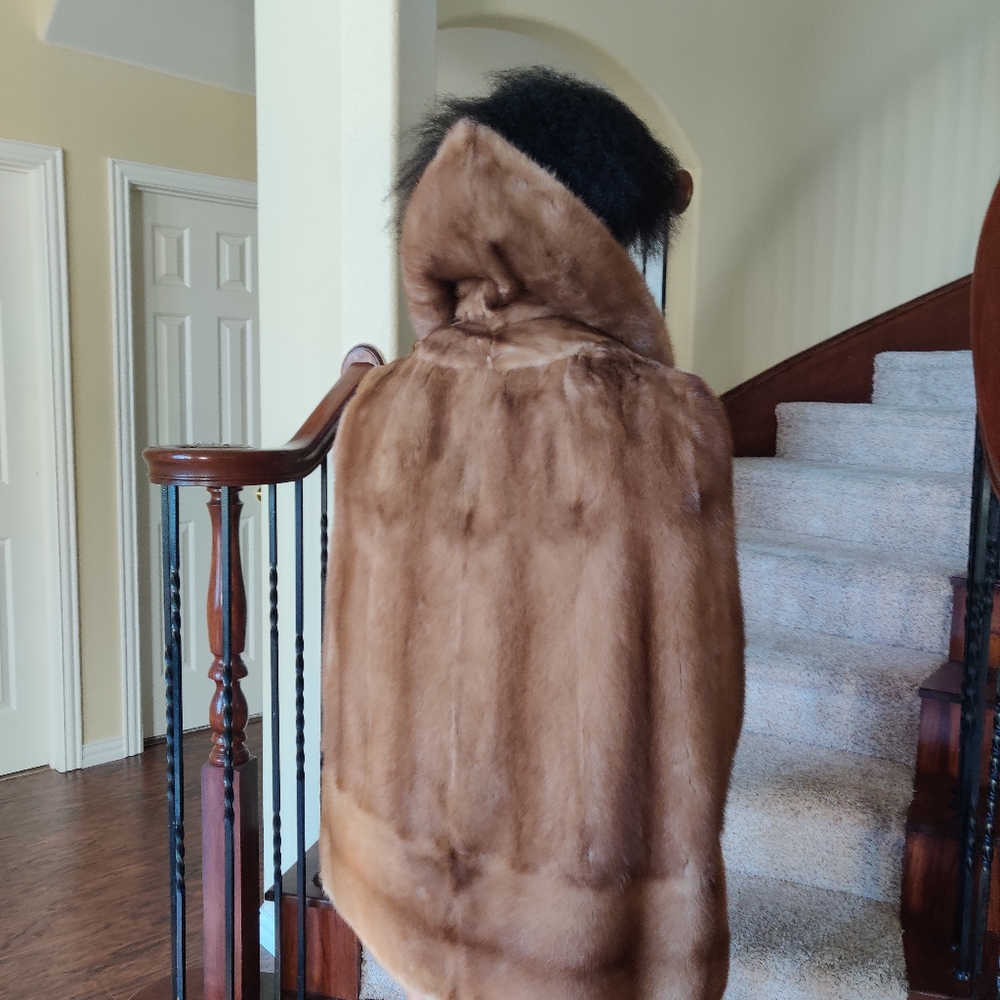 Vintage Mink Fur Poncho Coat - Picture 8 of 16